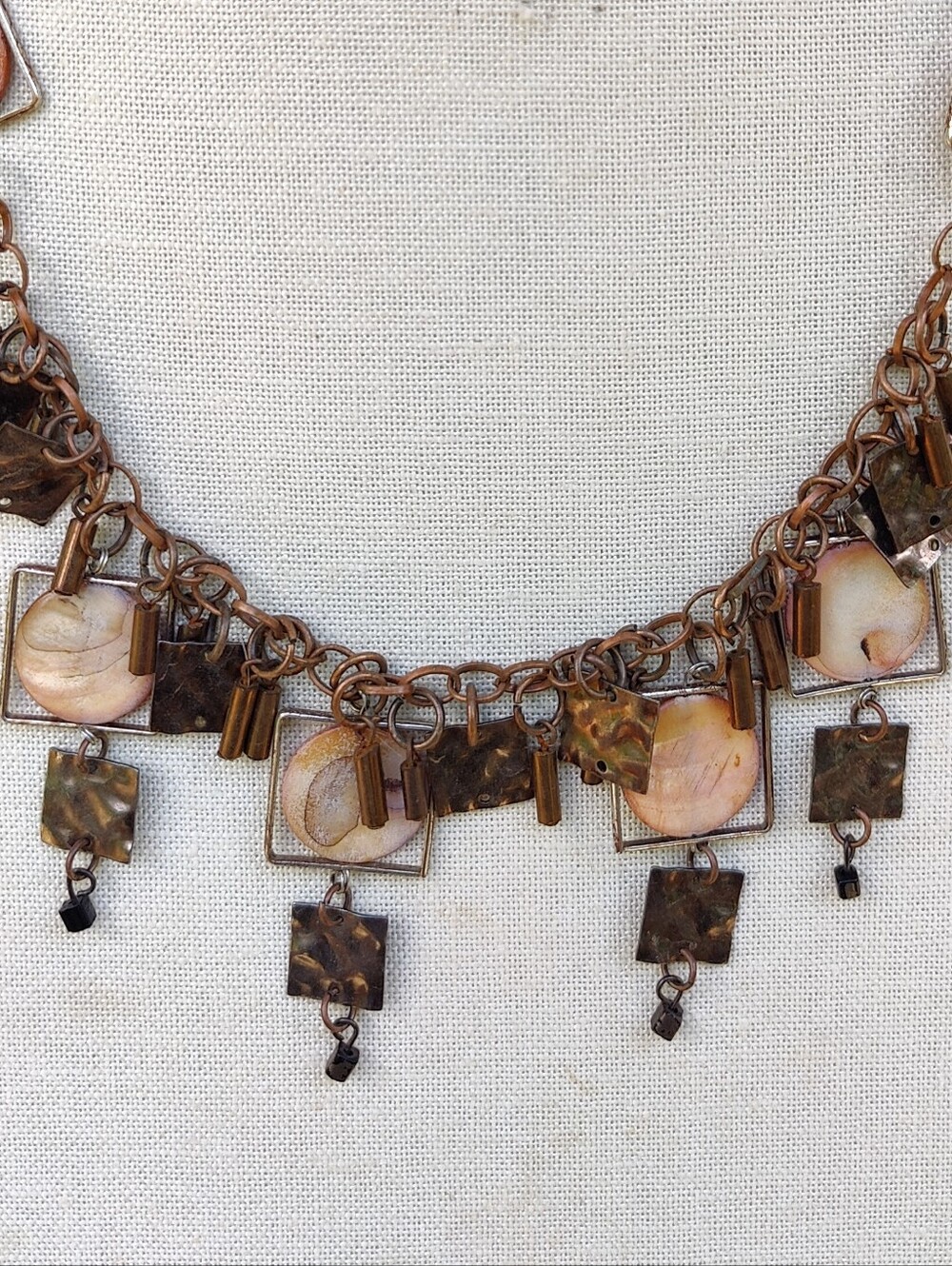 Vintage Artisan Made Copper Boho Style Necklace - Picture 5 of 5